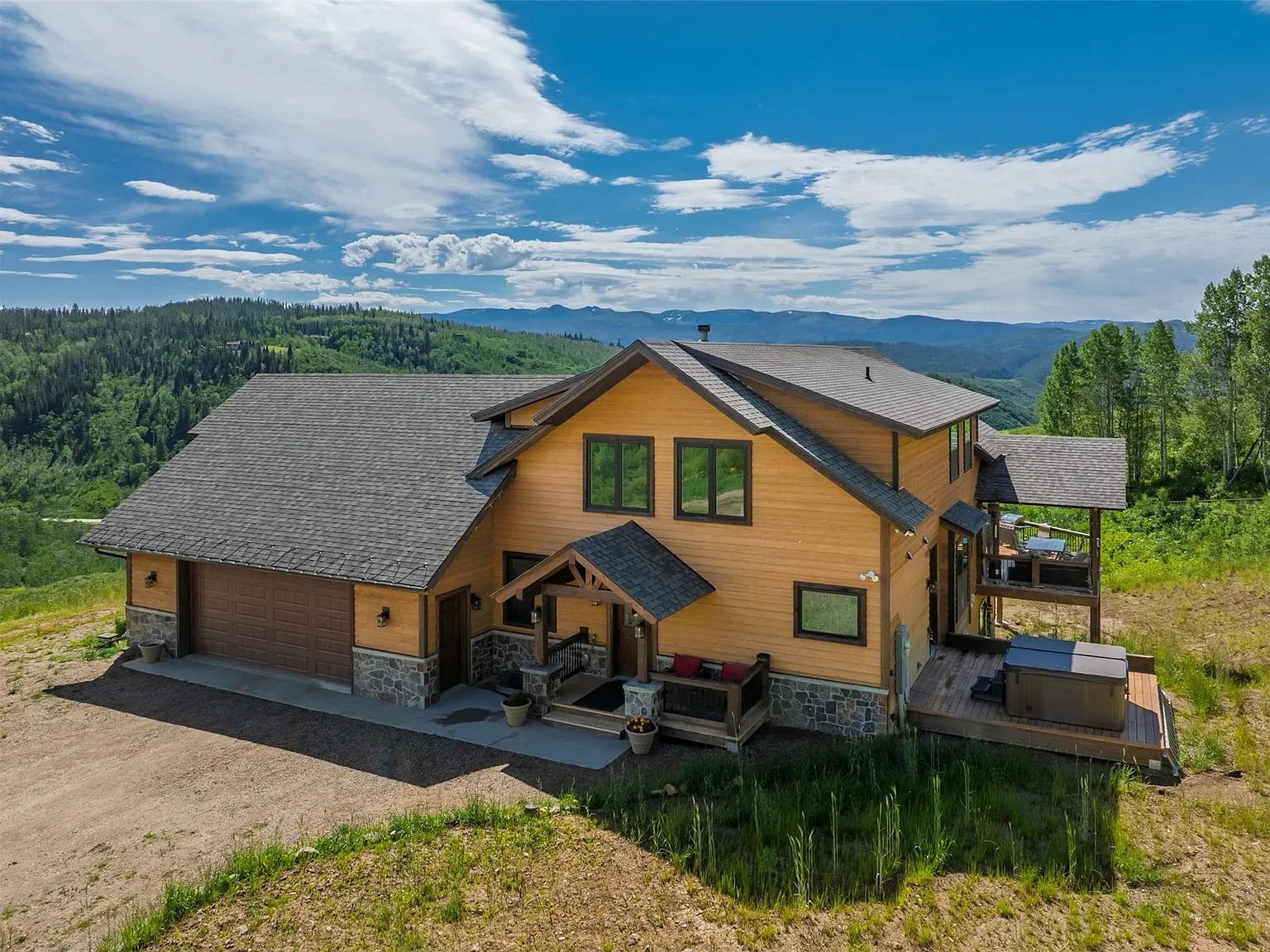 Panoramic Steamboat Springs mountain valley